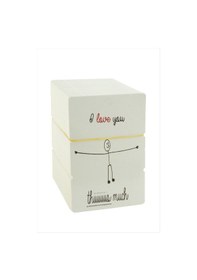 Resim Flzdgnkr I Love Yazılı Bileklik Kartı 200 Adet - Beyaz 42284628 