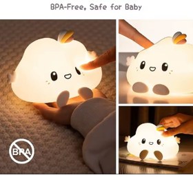 Resim hediyeconcepti Renk Değiştiren Silikon Gece Lambası Şarj Edilebilir Karikatür Çocuklar İçin Masa Lambası 