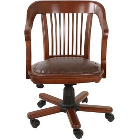 Resim Masifart Senyöre Klasik Ahşap Klasik Ofis Çalışma Koltuğu Ceviz M (549291857) 
