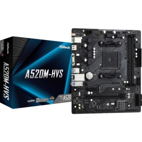 Resim Asrock A520M Hvs Socket Am4, Ddr4 4733+MHZ(O.C.), M.2, USB 3.2, Hdmı,vga Matx A520 Anakart (ASRA520M-HVS) 