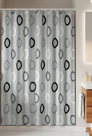 Resim Tropikhome Tek Kanat Polyester Kumaş Duşakabin Perdesi 180x200 cm 