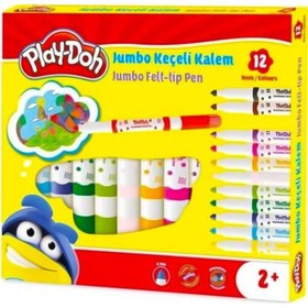 Resim Play Doh 12 Renk Jumbo Keçeli Kalem Seti Playke020 