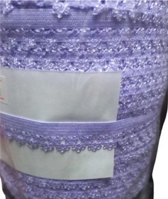 Resim Çamaşır Lastiği Dantelli 1 Cm 75 Metre 1 Top Lila 