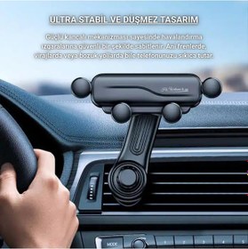 Resim Polham Kancalı Düşmez Titremez Ayarlanabilir Stabil Telefon Tutucu, Havalandırma Girişli Tutucu 