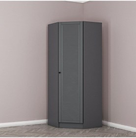 Resim Kale 1 Kapaklı Köşe Dolap Antrasit Mebran Panjur 190cm Antrasit 