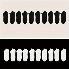 Resim 20 Adet/10 Çift Erkekler İçin Günlük Kullanım, Nefes Alabilen ve Koku Önleyici Düşük Kesim Ayak Çorapları, Basit Tasarım, Yüksek Kalite, Minimalist Desen, Yumuşak Malzeme, Dayanıklı Yapı, Temel Gereçler, Her Mevsime Uygun, Rahat Giyim için Erkek Çorapları, Klasik Tasarım, Günlük Moda 