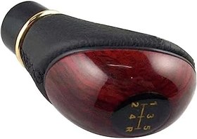 Resim Deri Vites Kolu Topuzu Otomatik Topuz Geri 5 Vites Kolu Topuzu Evrensel Arabalara Uygun Manuel Rastgele Renk 