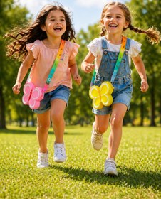Resim the Littles Kids Pop It Detaylı Yumuşak Silikon Kız Çocuk Çantası - Ayarlanabilir Askılı Omuz Çantası 