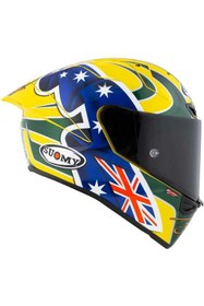 Resim Suomy S1-Xr Gp Kask 2005 Troy Bayliss Edıtıon Sarı Mavi Yeşil Renkli Yüksek Performans 