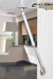 Resim HOMELION 4 ADET Fors 100N Gri Dolap Kapak Pistonu – Amortisörlü Hidrolik Destek Mekanizması - 27 cm 