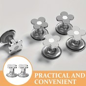 Resim 1/2 adet Çiçek Şekilli Tuvalet Tankı Düğmesi Tuvalet Basın Aleti Kadınlar Tırnak Sanatı Tuvalet Kapak Kaldırma Kolu Yapışkan Çekmece Kolu Flush Tankı Düğmesi Asis 