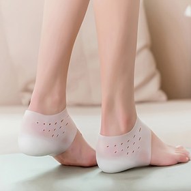 Resim 1 Çift Silikon Boy Uzatan Tabanlık - Erkekler ve Kadınlar İçin Rahat Yükseltici Pedler, Yumuşak Masaj Tasarımlı Ayak Bakımı, Elektriksiz, Pilsiz 