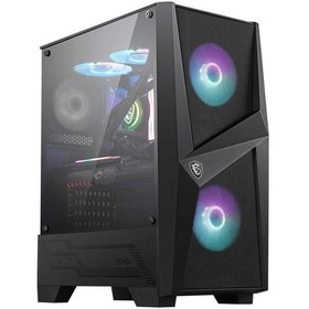 Resim Msı Mag Forge 100r Temperlı Cam Argb Psu Yok 2x120mm 1x120mm Gamıng Atx Kasa Siyah 
