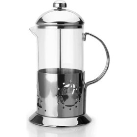 Resim Home Metal Saplı Borosilikat French Press, Termisil Süzgeçli Demlik, Bitki Çayı, Kahve ve Ada Çayı Için Ideal, Dayanıklı ve Şık Tasarım (350 Ml) 