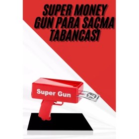 Resim Fta Ticaret Para Dolar Atma Makinası Super Money Gun Para Saçma Fırlatma Tabancası 
