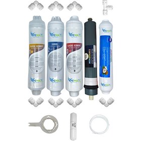 Resim Pemax Water Solutions Kapalı Kasa Su Arıtma Cihazlarına Uygun Eco 5'li Platinium Mebran Mineralli Tatlandırıcı Set 