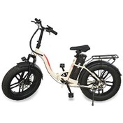 Resim Bike -s Model Elektrikli Katlanılabilir Bisiklet Eğimli Kadro Krem 