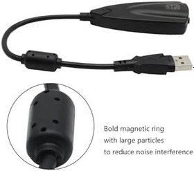 Resim Kablolu USB Ses Kartı 7.1 Kulaklık Mikrofon Çevirici, DR5VH21 