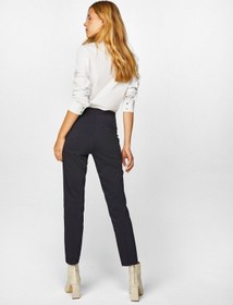 Resim Faik Sönmez Kadın Slim Fit Klasik Pantolon B00052 Lacivert 