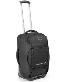 Resim Osprey Sojourn 45l Tekerlekli Seyahat Çantası Flash Black, Konforlu Taşıma, Dayanıklı Tasarım Siyah 