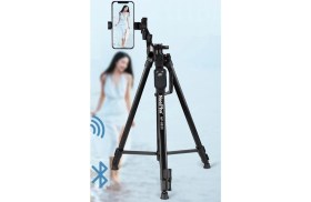 Resim Neepho Profesyonel Tripod Bluetooth Kumanda, Telefon Tutucu ve Çantalı Tripod 155 cm 