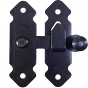 Resim Fransız Kilidi Bahçe Kapısı Mandalı Siyah 