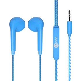Resim Lecoo Eh104bl 3.5 Mm Jacklı Kablolu Kulak İçi Mikrofonlu Kulaklık Mavi 