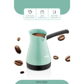 Resim Yeşil Renkli Pratik Türk Kahve Makinesi SCM-2955 
