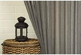 Resim Massarelli Kırçıllı Keten Tül Antrasit 1-3 Sık Pile 100x260 100 x 260 Antrasit 