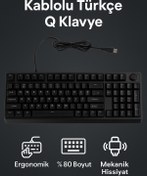 Resim Coverzone Kompakt RGB Gaming Klavye – %80 Boyut, Sessiz Mekanik Hissiyat, Kablolu Plug & Play | G500X 