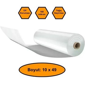 Resim 160 Micron Naylon Örtü, Şeffaf Su Geçirmez Naylon, 10x49 Metre 