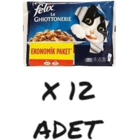 Resim Purina Felix Sığır ve Tavuk Etli Yetişkin Kedi Maması 12'li 4 x 85 G 