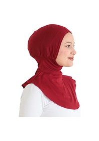 Resim Modish Group Kadın Boyunluklu Hijab Tesettür Pratik Spor Bone - Sarı Bordo 