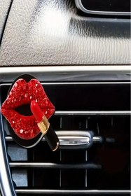 Resim Tanem kırmızı ruj dudak klima süsü taşlı süs 