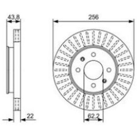Resim Hyundai Accent 0986479W21 4 Bijon 256mm ÖN FREN DİSKİ BOSCH 