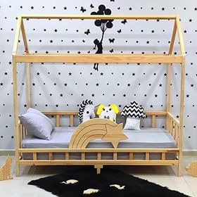 Resim Markaawm Kayan Yıldız Montessori Yatak Çocuk Karyola Bebek Beşiği 80X130 