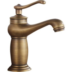 Resim Guangdong Spirit Banyo Havzası Musluk Antik Pirinç Mikser Katı Bakır Lüks Avrupa Tarzı Musluk Muslukları 