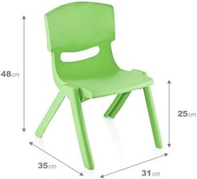 Resim Fiore 2'Li Set Küçük Şirin Çocuk Sandalyesi Yeşil 
