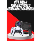 Resim Retro Video Oyunu Konsolu Android Tv El Oyun Konsolu Wıfı Taşınabilir Projeksiyon Cihazı 