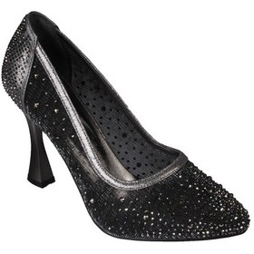 Resim Yazkış Kadın Platin Üzeri Taşlı 10cm Stelleto Abiye Ayakkabı 001 