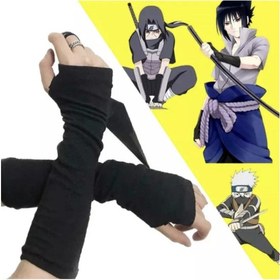 Resim Daily Fashion Anime Naruto Düz Siyah Ikili Kolluk 