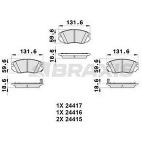 Resim Braxis Ab0167 Ön Fren Balatası Insignia 16 İnç Jant 1605624 