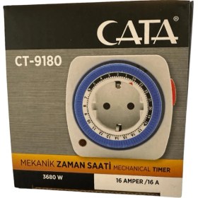 Resim Cata CT-9180 3680W 16 Amper Mekanik Zaman Saati (8 Adet) 