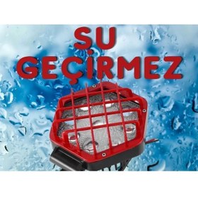 Resim Unichrome 4 Adet 48w Altıgen Kafesli Kırımızı Kasa 16 Led Off Road Tekne Çalışma Lambası 