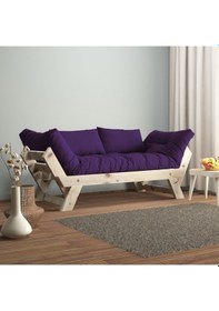 Resim Adalar Masif Natural-mor Renk 2li Kanepe Cpt8124-210 