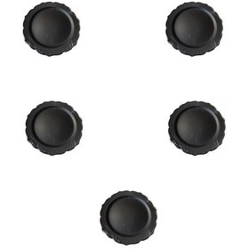 Resim Davet Doğum Günü Parti Sert Plastik Yuvarlak Mika Tabak - 18 Cm. - Siyah - 6'lı 5 Paket Siyah 