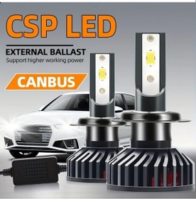 Resim Dashanshop 2 Adet Kıngsofe Süper Parlak 120000lm Led Far Ampulü H7 Canbus Csp Teknolojisi 