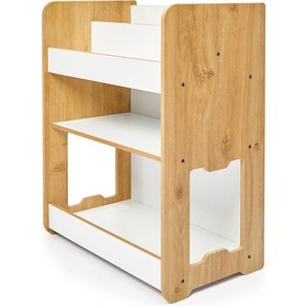 Resim Minera 0-6 Yaş Martı Montessori Ahşap Çocuk Kitaplığı ve Oyuncak Toplama Ünitesi 