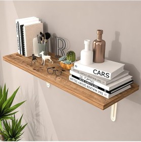 Resim L Konsol Duvar Rafı - Duvara Monte Raf Siyah-30x60 Cm Siyah 