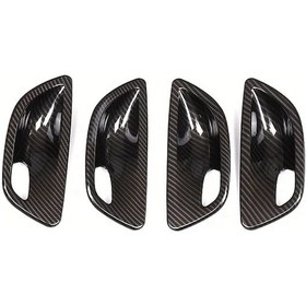 Resim Dashanshop Bmw F10 Ve F11 Kapı Havzası Abs İç Donanım Karbon Fiber Desen Aksesuar 
